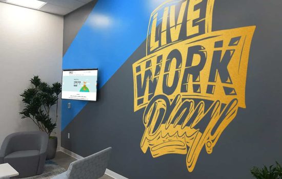 wall decals - stickers on office wall.